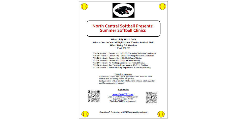 NCHS Summer Softball Clinic
